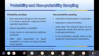 Lecture 6: Sampling Design: Frame and Method. Part 1: Introduction, Types of Sampling Technique
