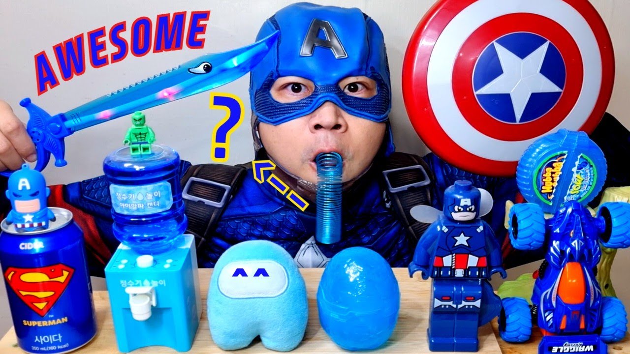 파란 젤리 초코 아이스크림 먹방 ASMR BLUE JELLY CANDY CHOCOLATE ICE CREAM MUKBANG アイス