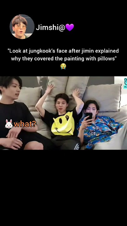 POV why they covered the painting with pillows😭 😂Vlive #BTS short #