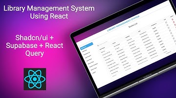 Library Management System Built Using React, Shadcn/ui, Supabase And React Query