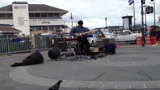 Video thumbnail of "Dave Earl Blues Sidewalk Boogie live @ San Francisco Fishermans Wharf"