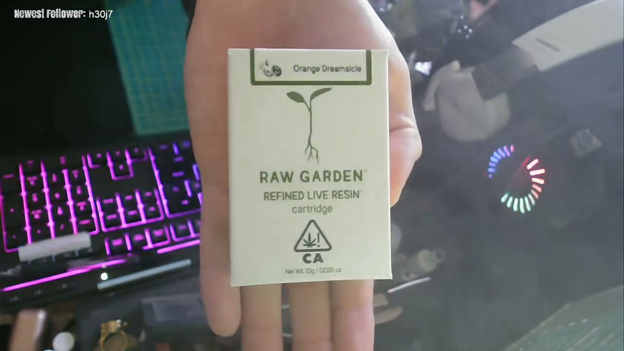 🌱 Opening Raw Garden Orange Dreamsicle 1g Vape 👀 Hand Cam . Clouds ✔️