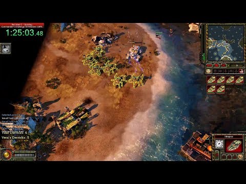 Red Alert 3 Uprising Commander's challenge speedrun. All missions (100%) in 4:17:16