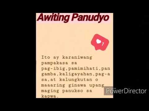 Halimbawa Ng Mga Tula O Awiting Panudyo