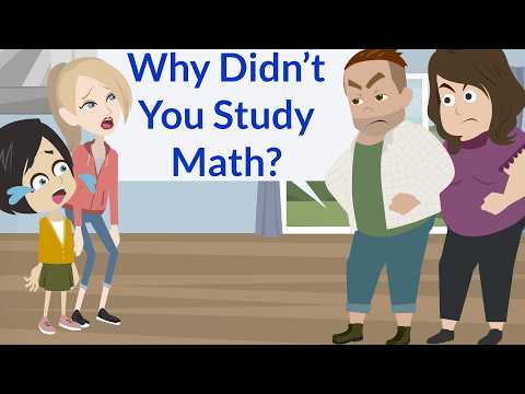 Kim Is Grounded for Getting an F in Math! | Learn English | Like English  | Kim English