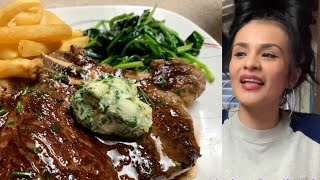 For this recipe i used - 7 steaks ( rib eye) salt and pepper (black
white) to season 2 sticks of non salted butter chives italian parsley
...