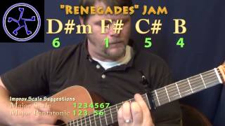 renegades jam - 6154 in f# major - acoustic guitar instrumental