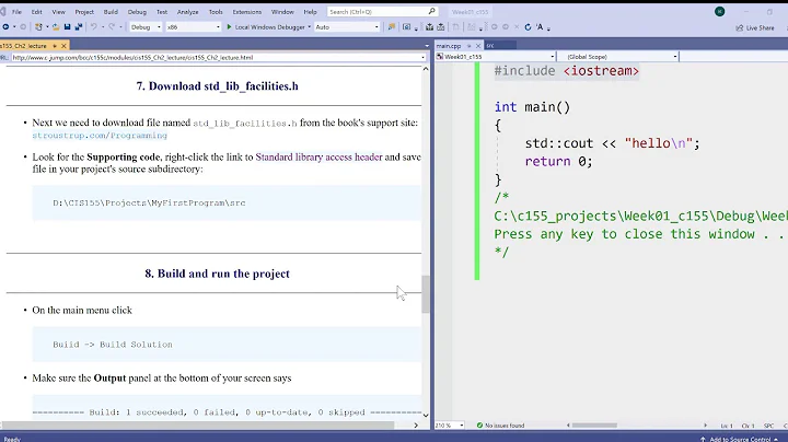 01.6 first C++ program using std_lib_facilities.h