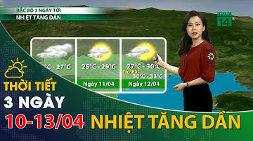 Thời tiết 3 ngày tới (10/04 đến 13/04):KKL cuối mùa tràn về, thời tiết chuyển sang se lạnh| VTC14