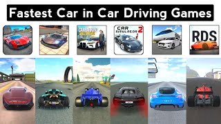 Fastest Car in Ultimate \& Extreme Car, Real Driving , Car Parking, 3D Driving \& Car Simulator 2