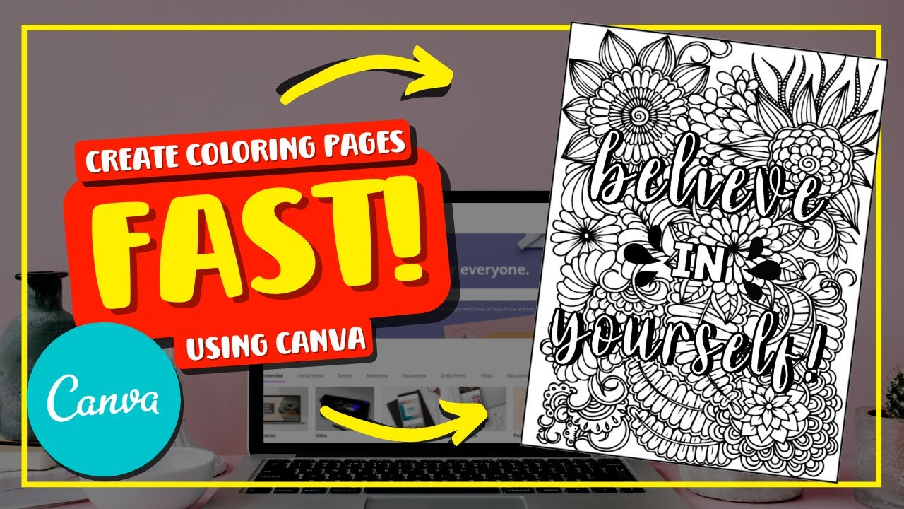 How To Make Coloring Book Pages In Canva The Easy Way!