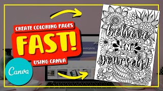 How To Make Coloring Book Pages In Canva The EASY WAY!