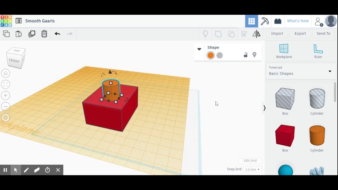 Using an extra workplane in Tinkercad - YouTube