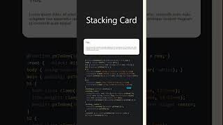 Stacking Card Effect | Creative UI Design