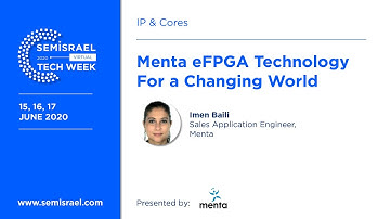 Menta eFPGA Technology For a Changing World - Imen Baili, Sales Application Engineer, Menta