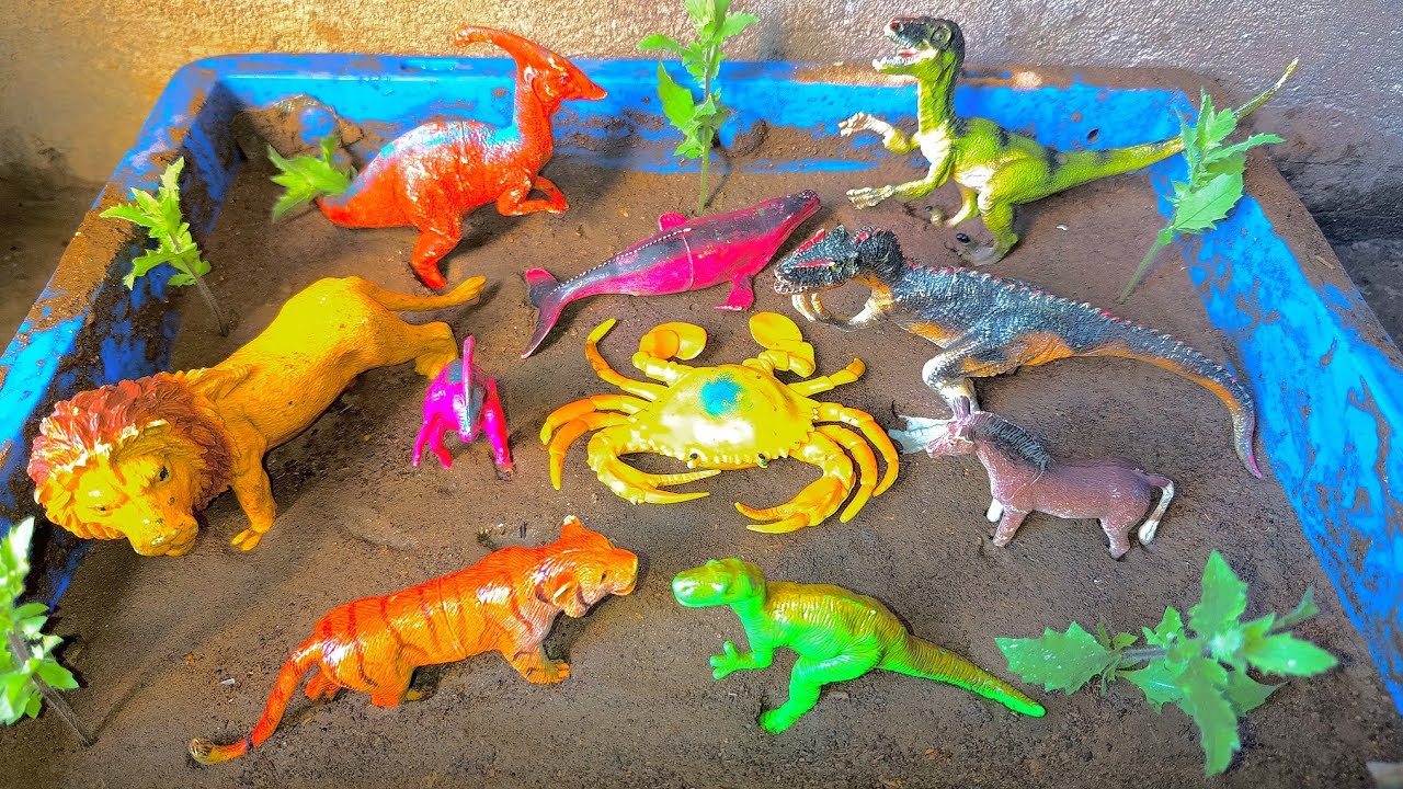 Cleaning Toy Animal - Lion, Tiger, Dinosaur,Horsh,Shark,Crab - Animal Toys 