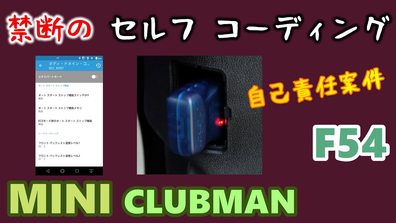 【F54 MINI CLUBMAN SD】 ミニ クラブマン 禁断のセルフコーディング！　UniCarScan UCSI-2100 BimmerCode