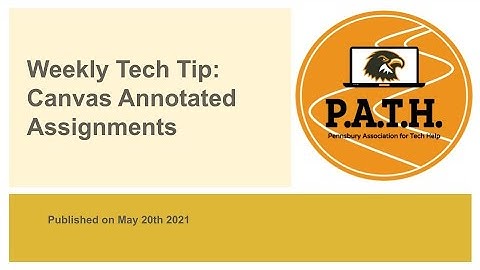 Canvas Student Annotation Annotation Tech Tip