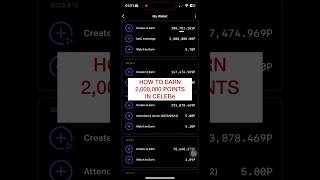 Madali lang kumita ng 2,000,000 points sa CELEBe Follow us for more details! #CELEBe #CELEBeASIA