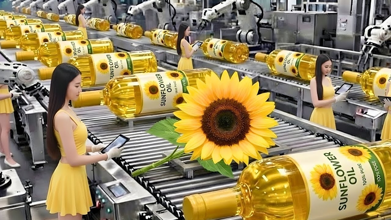 Inside the World’s Largest Sunflower Oil Factory – Full Process Revealed!