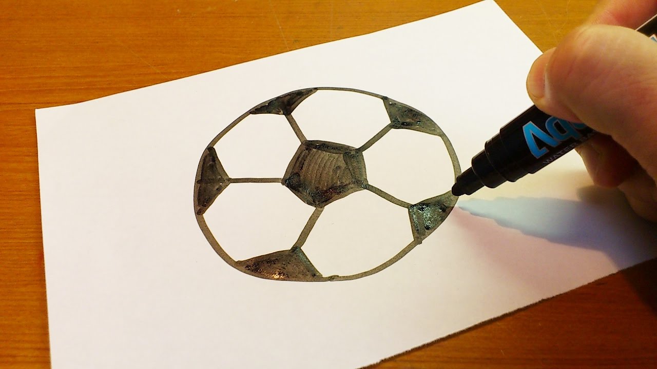 How to Draw a Soccer Ball Easy - YouTube