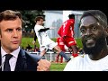 Emanuel adebayor joue contre macron au football en europe