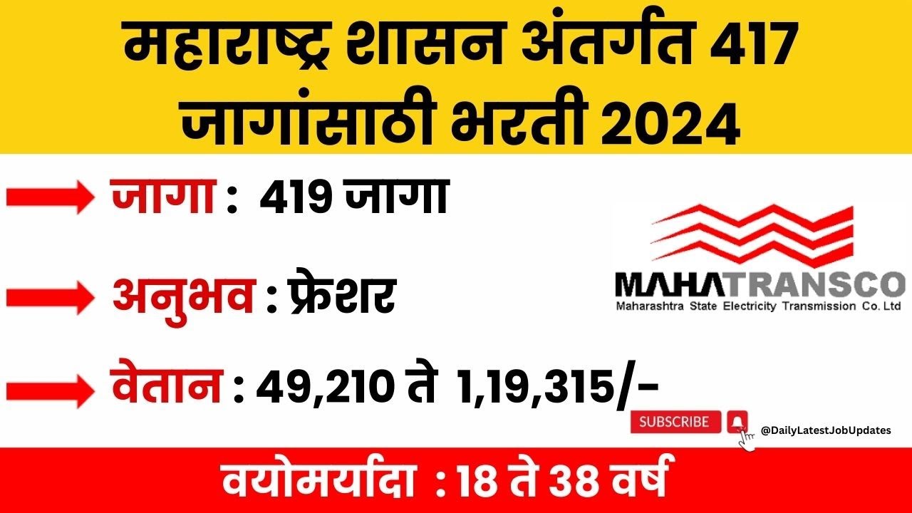 419 mahatransco recruitment