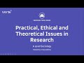 Practical, Ethical and Theoretical Issues in Sociological Research (Sociology Theory & Methods)