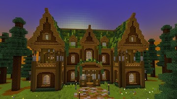 Minecraft: How to Build a Wooden Mansion 2 | PART 2