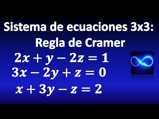 3x3 System of Equations: Method of Determinants (Cramer's Rule) class=