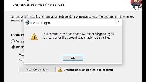 Troubleshooting Jenkins - Service logon credentials - Tutorialsfor.com