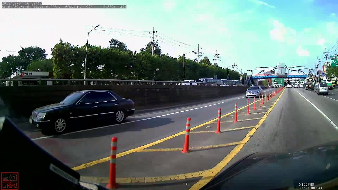 렌즈 회전이 자유로운 위니캠X100FHD 주행영상(좌측)2