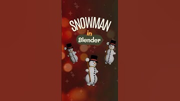 How to make a snowman in Blender | Tutorial