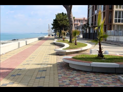 19 04 2020 продолжают благоустройство ВСЕЙ набережной Кобулети Аджария Грузия