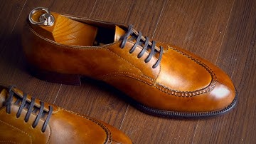 Making Handmade Derby Shoes with Hand-Dyed Leather