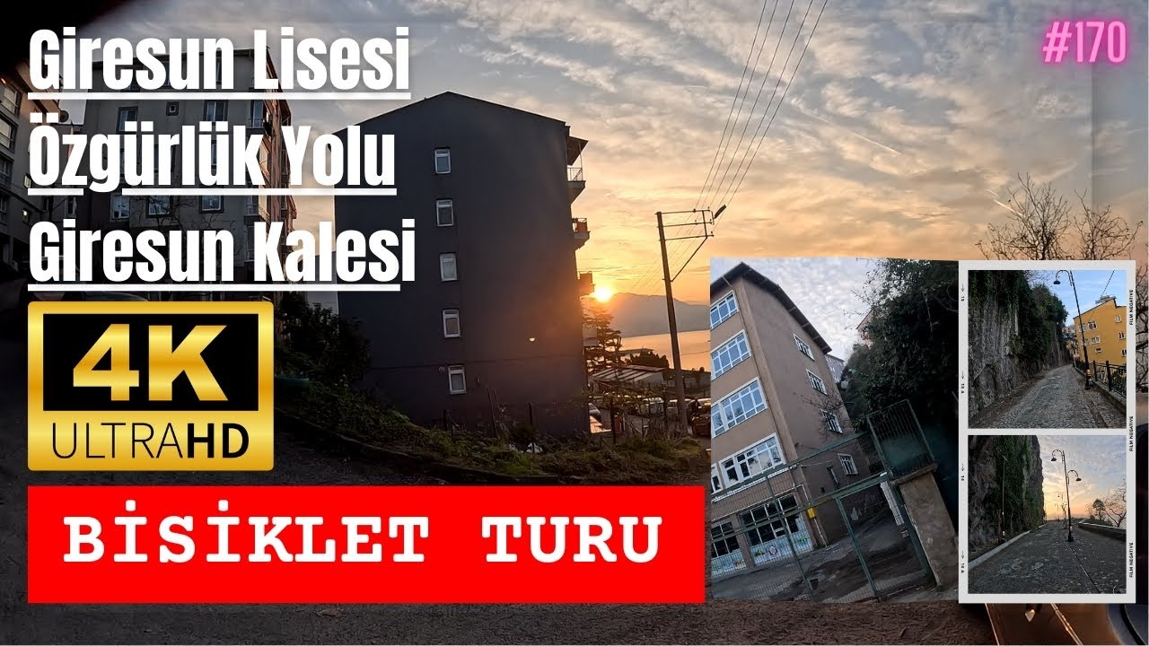 Bisiklet İle Giresun Lisesi, Özgürlük Yolu , Giresun Kalesi 4K , Giresun Turkey 