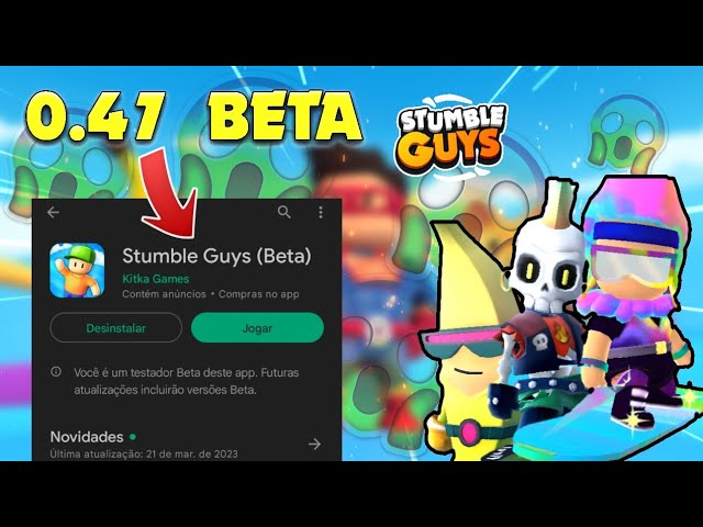 COMO ENTRAR NA VERSÃO BETA 0.47 STUMBLE GUYS! 