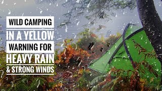 Wild Camping in HEAVY RAIN and STRONG WINDS  | STORMY WEATHER Camp, Scotland