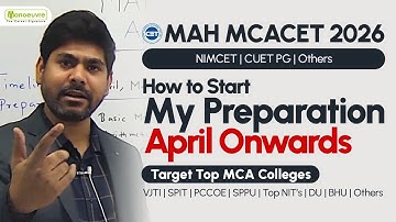 MAH MCA CET 2026 Preparation April Onwards | Target Top MCA Colleges | NIMCET & CUET PG