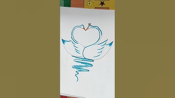 easy swan drawing by heart #easydrawing #swandrawing #drawing #art #shorts