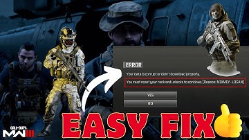 Fix "You must reset your rank and unlocks to continue. [Reason: NIAMEY – LOGAN]" in Modern Warfare 3