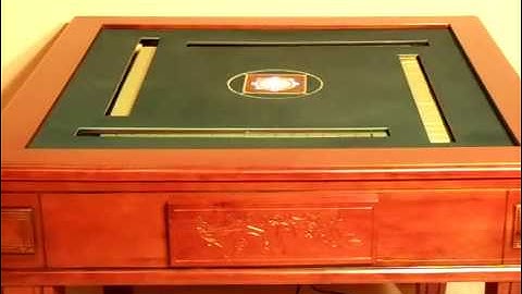 Wooden Automatic Mahjong Table.MP4