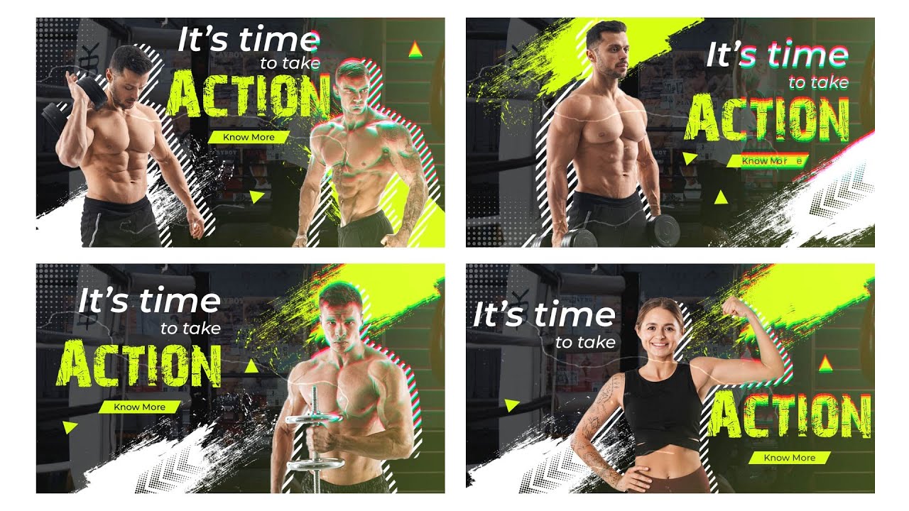 Gym Fitness Body Building Slideshow | Download Video Animation | After Effects Templates