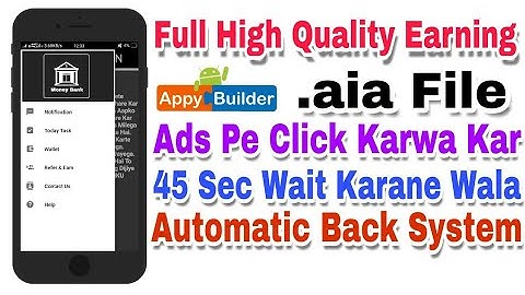 High Quality Earning App aia file | 2018 | Appybuilder | Aditya Singh