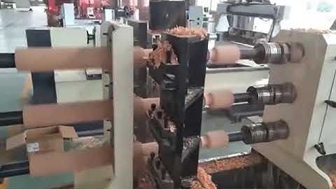 High efficiency 3 axis CNC wood lathe machine for turning columns