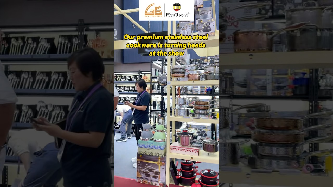 Goldensea at the 139th Canton Fair stainless steel cookware booth