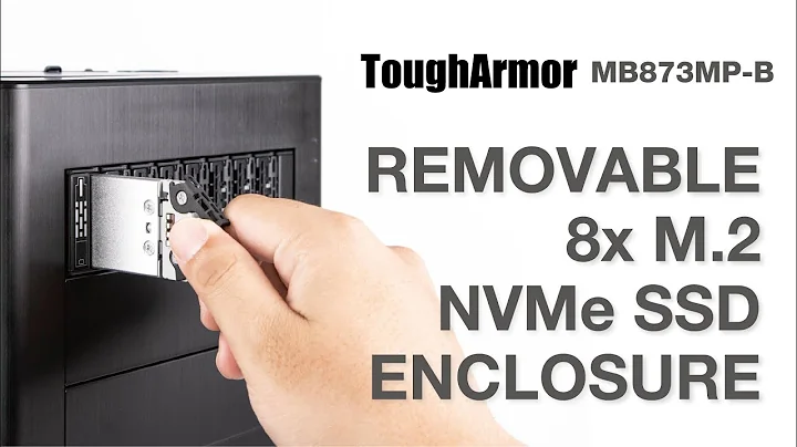 ICY DOCK 8 x M.2 NVMe SSD PCIe 4.0 Mobile Rack for 5.25" Bay with 8 x OCuLink | ToughArmor MB873MP-B