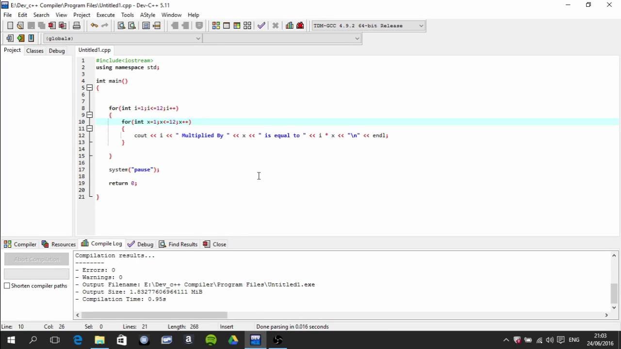 C++ - How to do the Times Table - YouTube