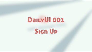 DailyUI 001 Sign Up