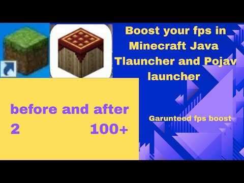 How to boost your fps in Minecraft java edition tlauncher and pojav ...